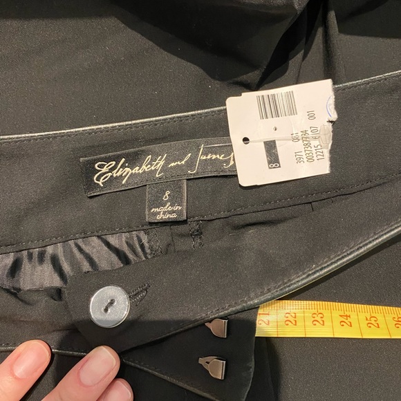 ♟BNWT Elizabeth & James - Leather trim trousers - Picture 10 of 13